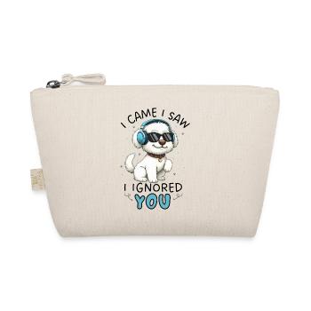 Cartoon Maltese I Came I Saw I Ignored You - Organic Pouch - nature - Front