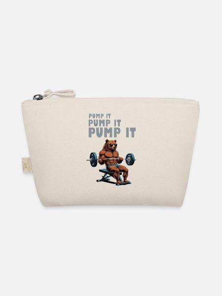 Powerbear in a fitness look - Organic Pouch - nature