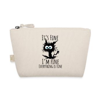 It's Fine Everything Is Fine Cat - Bio-Täschchen - Natur - Vorne