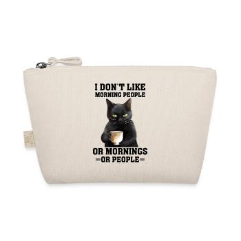 I Dont Like Morning People Cat - Bio-Täschchen - Natur - Vorne