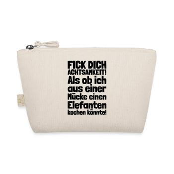 FICK DICH ACHTSAMKEIT / MÜCKE ELEFANT KOCHEN - Bio-Täschchen - Natur - Vorne