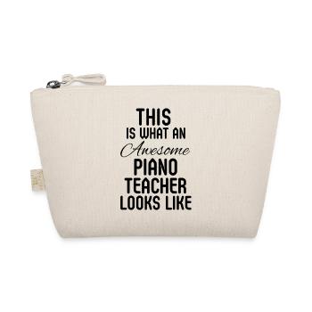 Piano Music Teacher Appreciation Gift from Student - Organic Pouch - nature - Front