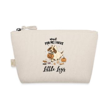 Dachshund Ghost Halloween Pumpkin Autumn - Organic Pouch - nature - Front
