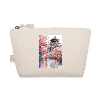 Japanese pagoda and cherry blossoms - Organic Pouch - nature - Front