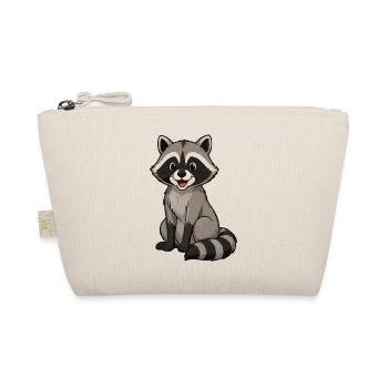Cheerful raccoon cartoon motif - Organic Pouch - nature - Front