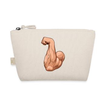 Muscle Arm Flex Illustration (Arm Wrestling Forearm) - Organic Pouch - nature - Front