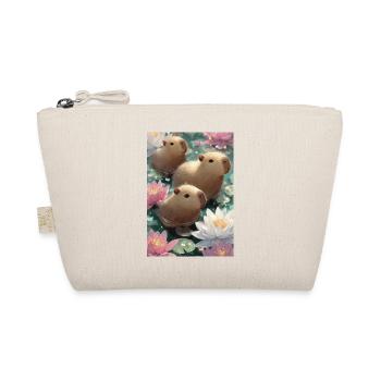 Capybaras au lotus pastel - Trousse biologique - nature - Devant