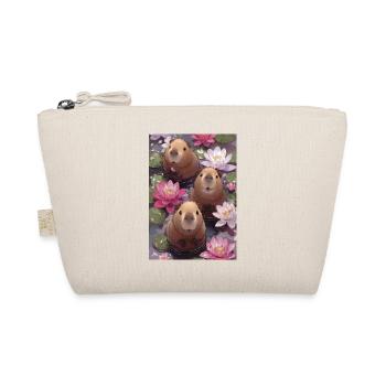 Three beavers among the water lilies - Organic Pouch - nature - Front