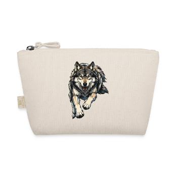 Wolf Illustration - Organic Pouch - nature - Front