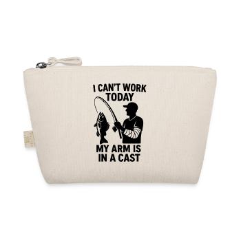 Funny Angler Saying: My Arm Is in a Cast - Organic Pouch - nature - Front