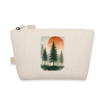 Vintage Forest Sunset Watercolor - Organic Pouch - nature - Front