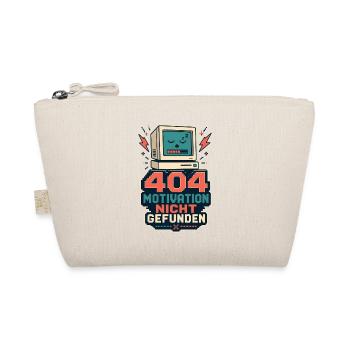 404 Motivation nicht gefunden – Nerd Spruch - Bio-Täschchen - Natur - Vorne
