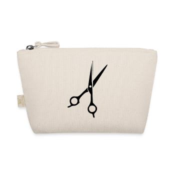 Haarschere Frisör Geschenk  - Bio-Täschchen - Natur - Vorne