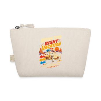 Wrong Turn Right Vacation Roadtrip Humor - Organic Pouch - nature - Front