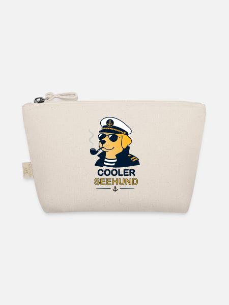 Cooler Seehund – Lustiger Segelhund - Bio-Täschchen - Natur