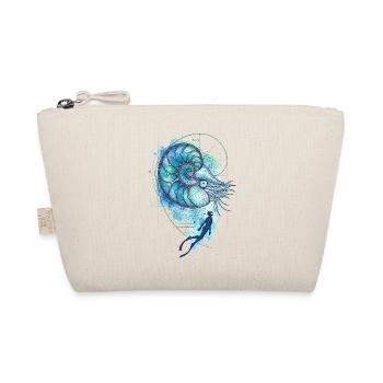 Ozeanische Kunst: Nautilus & Diver - Bio-Täschchen - Natur - Vorne