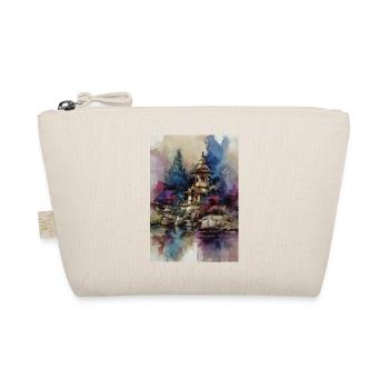 Aquarellgarten der blauen Pagode - Bio-Täschchen - Natur - Vorne