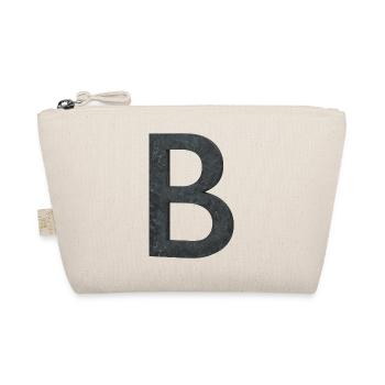 Buchstabe B Steinoptik (Letter B Stone) - Bio-Täschchen - Natur - Vorne