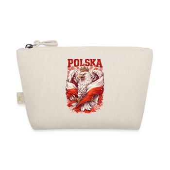 Polska Stolz: Polnischer Adler & Flagge Design - Bio-Täschchen - Natur - Vorne