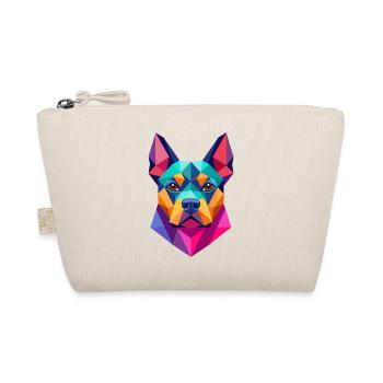 Hund Polygon geometrisch - Bio-Täschchen - Natur - Vorne