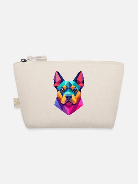 Hund Polygon geometrisch - Bio-Täschchen - Natur
