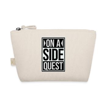 On A Side Quest Gaming Adventure Spruch Logo Text - Bio-Täschchen - Natur - Vorne