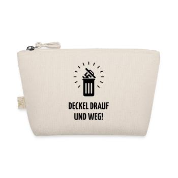 Deckel Drauf Und Weg! (Gegen Rechts / Black) - Bio-Täschchen - Natur - Vorne