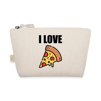 Pizza in Neonfarben - Bio-Täschchen - Natur - Vorne