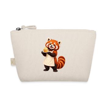 Red Panda Baker mit Cupcake - Bio-Täschchen - Natur - Vorne