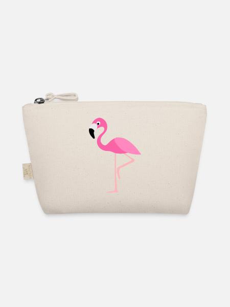 Rosa Flamingo Vektor-Print - Bio-Täschchen - Natur