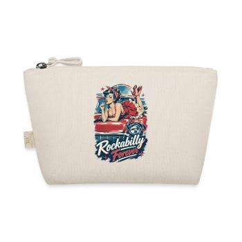 Rockabilly Forever Pin Up Girl Oldtimer Kleid - Bio-Täschchen - Natur - Vorne