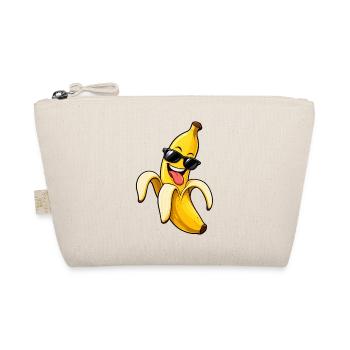 Schicke Bananen-Schwarzbrille - Bio-Täschchen - Natur - Vorne