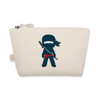 Ninja mit Schwert - Bio-Täschchen - Natur - Vorne