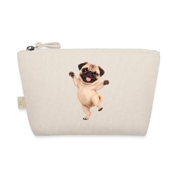 Mops Hund süßer Mops niedlicher Mops - Bio-Täschchen - Natur - Vorne