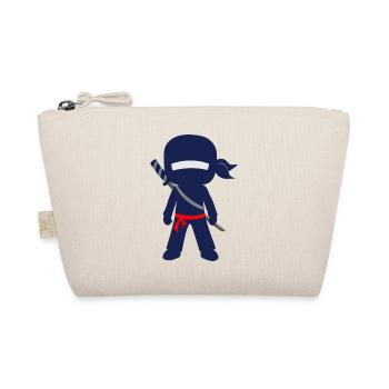 Ninja mit Schwert und Bandana - Bio-Täschchen - Natur - Vorne