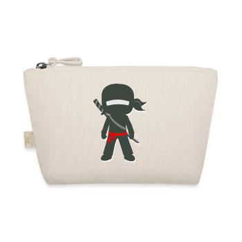 Ninja-Schatten mit Schwert - Bio-Täschchen - Natur - Vorne