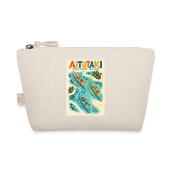 Entdecken Sie Aitutaki in der Cookinseln Retro Lagoon - Bio-Täschchen - Natur - Vorne