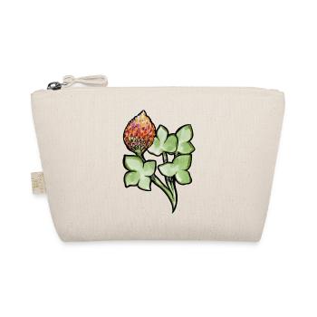 Aquarell Protea mit Kleeblättern - Bio-Täschchen - Natur - Vorne