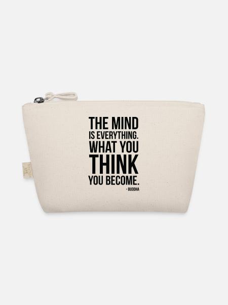 Buddha Mind Is Everything Zitattypografie - Bio-Täschchen - Natur