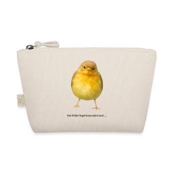 Frecher Vogel Der frühe Vogel kann mich mal - Bio-Täschchen - Natur - Vorne