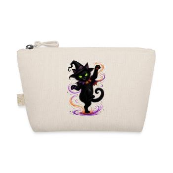 Halloween black cat dancing - Bio-Täschchen - Natur - Vorne