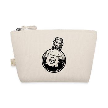 Giftflasche mit Totenkopf - Bio-Täschchen - Natur - Vorne
