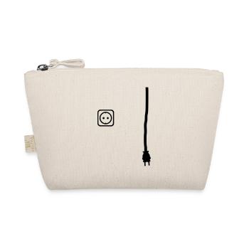 Connector and socket to put power on things - Organic Pouch - nature - Front