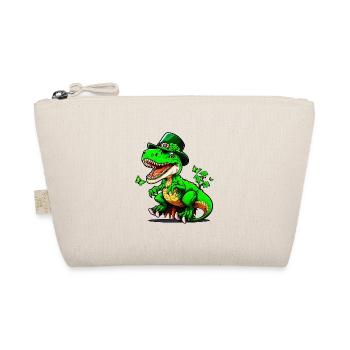 Dinosaure T-Rex de la Saint-Patrick avec chapeau - Trousse biologique - nature - Devant