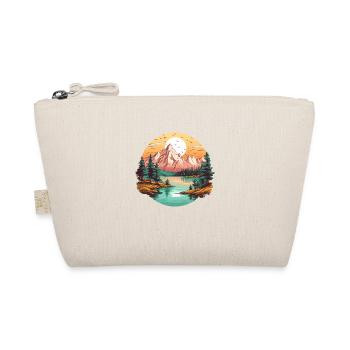 Beautiful landscape with mountains, gift hiking - Organic Pouch - nature - Front