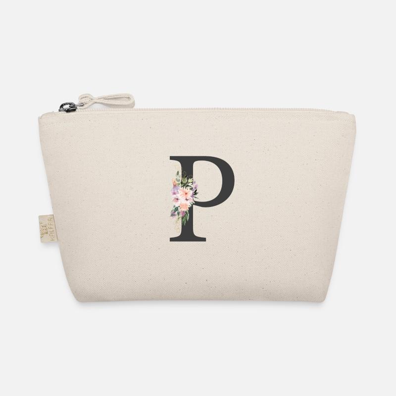 Lettre P, Monogramme, Fleurs Trousse biologique