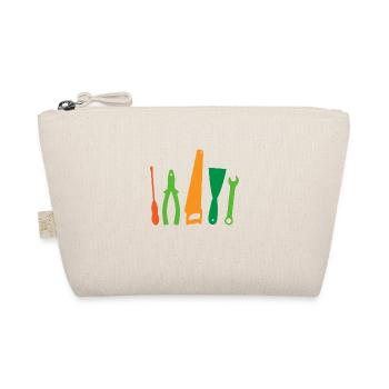 Werkzeuge Silhouette Geschenk Zimmerer Handwerker - Bio-Täschchen - Natur - Vorne