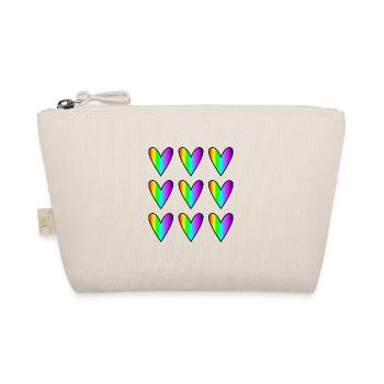 HEART. HEARTS. SAINT VALENTINE. LOVE. LOVE. CHRISTMAS - Organic Pouch - nature - Front