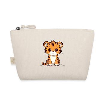 Lustiger Tiger für Kinder für Kinder - Bio-Täschchen - Natur - Vorne