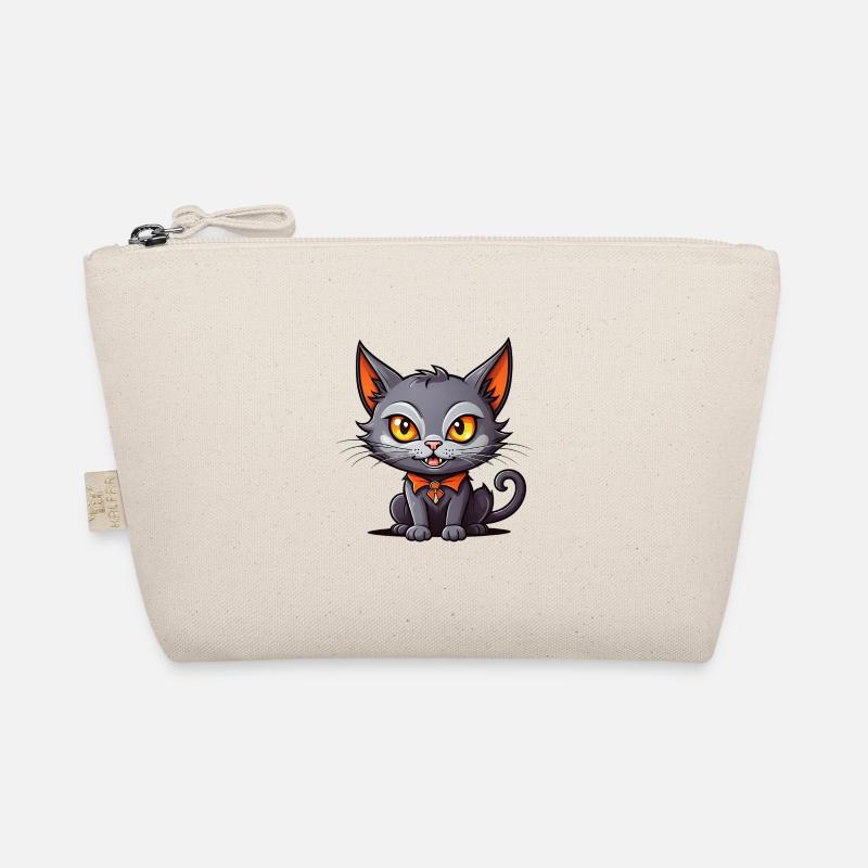 Black vampire cat Organic Pouch